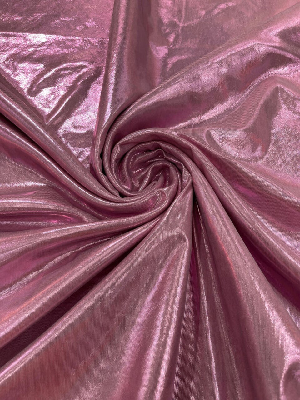 1 Yard Liquid Metallic Titanium Lame Polyester Spandex Fabric Foil Stretch 58-60 inches width